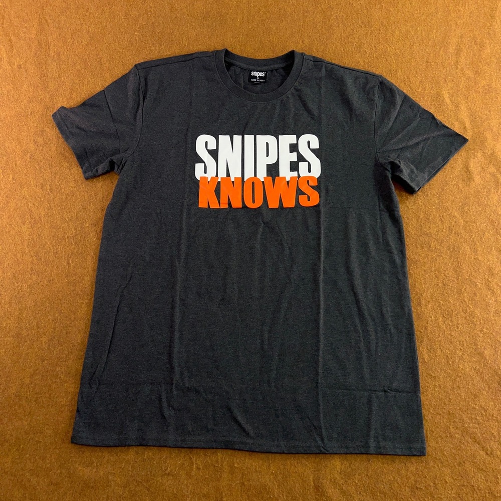 Snipes Mens XL Gray Snipes Knows Graphic Short Sleeve T-Shirt New